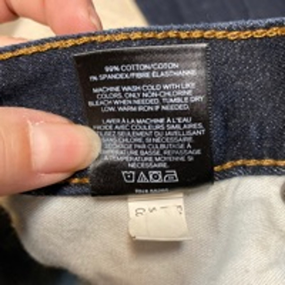 Express Slim Fit Straight Leg Dark Wash Blue Jeans Men's Size 28 x 32 - Picture 4 of 6